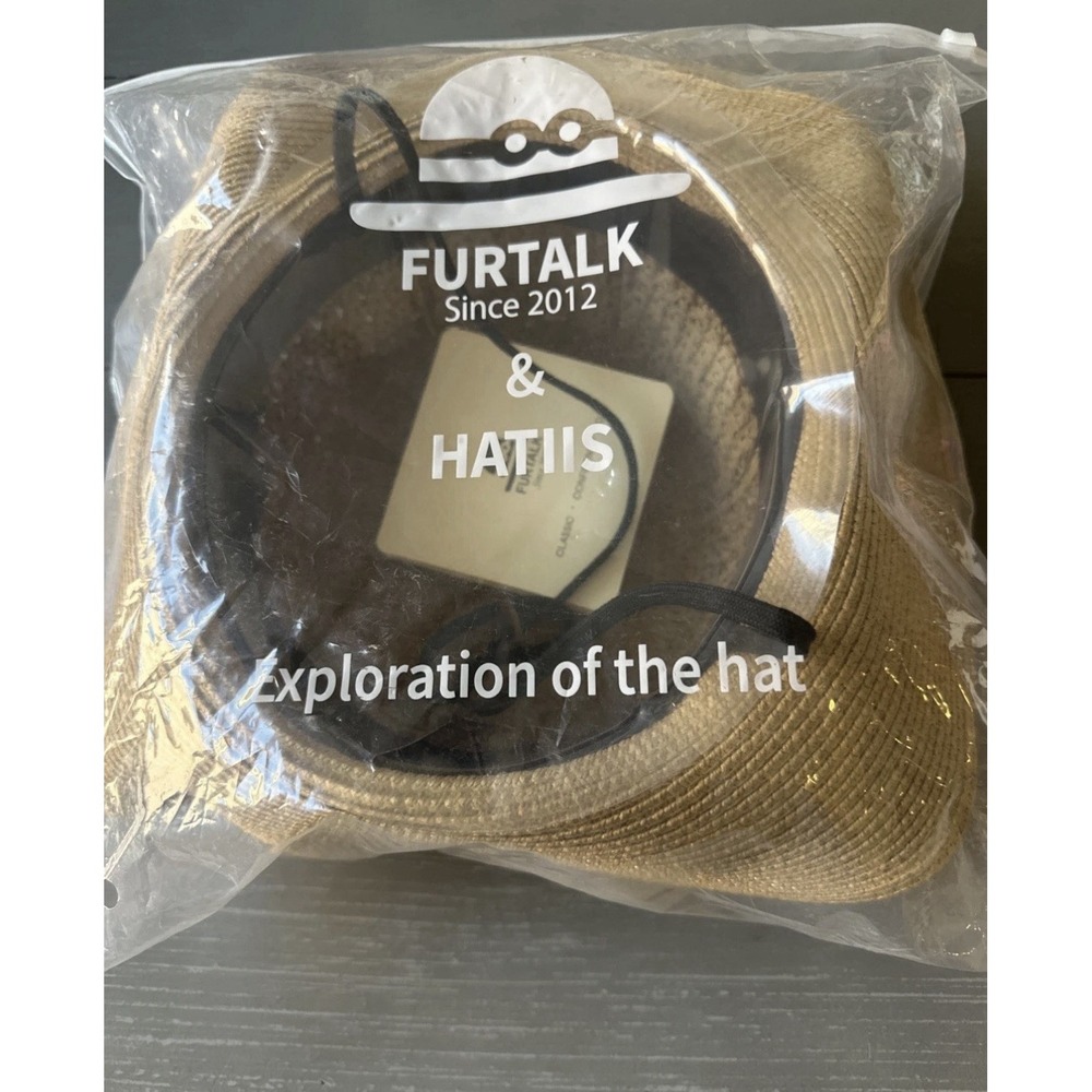FURTALK Womens Sun Straw Hat UV UPF 80+ Travel Foldable Brim UV Hat M/L‎ - Picture 15 of 16